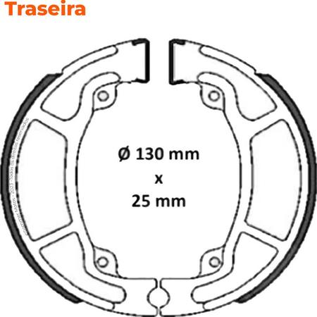 Imagem de Kit Pastilha + Lona Freio Ml 125/ Cbx Strada 200 Fischer/Fabreck