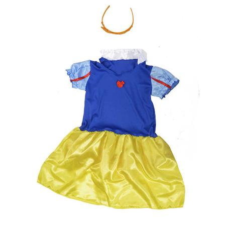 Imagem de Kit Patinete DMR5666 Azul e Fantasia Branca de Neve