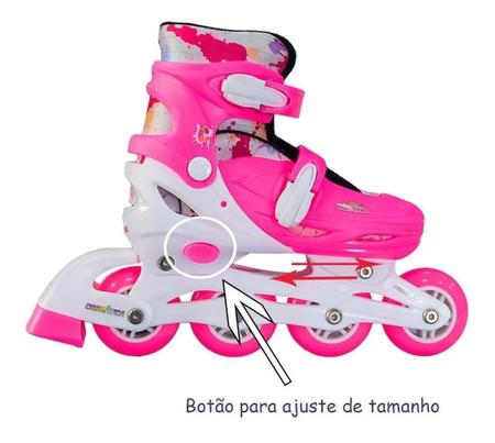 Imagem de Kit Patins Ajustável + Kit De Proteção Completo Unik Toys