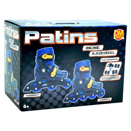 Imagem de Kit Patins Roller Infantil Masculino 3 Rodas Rollerblade