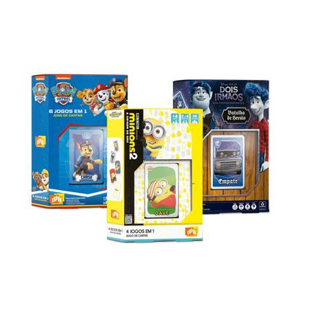 Kit: Patrulha Canina 6 Jogos Em 1 + Minions 4 Jogos Em 1 + Dois