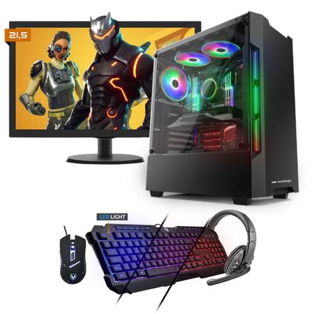 Imagem de Kit PC Gamer Neologic NLI81536 Ryzen 5 2400G 8GB (RX 570 4GB) 1TB + Monitor 21,5