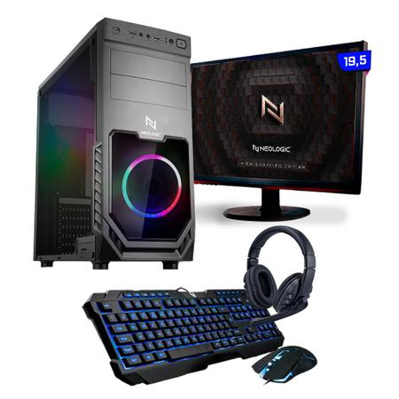 Imagem de Kit - PC Gamer Start NLI82504 AMD 3000G 8GB (Radeon Vega 3 Integrado) SSD 120GB 400W 80 Plus + Monitor 19,5