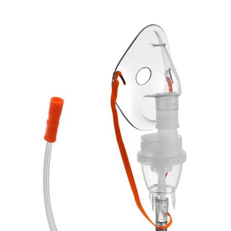 Imagem de Kit pediátrico para nebulizador com tecnologia superflow plus g-tech cor tranparente com detalhe laranja