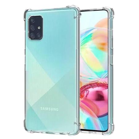 Imagem de Kit Película de Vidro Transparente Para Samsung A71 + Capinha Transparente