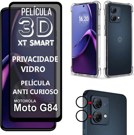 Imagem de kit Película Privacidade + Película da Câmera + Capinha Case Para Motorola Moto G84