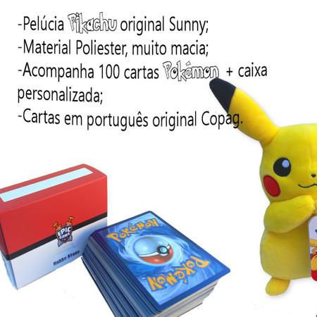 Lote Pack 100 Cartas Pokémon Aleatórios sem Nenhuma Repetida :  : Brinquedos e Jogos