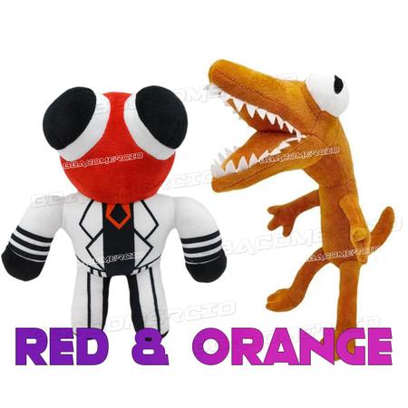 Kit Pelúcia Rainbow Friends Roblox Boneco Red e Orange
