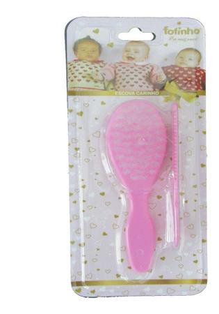 Kit Pente E Escova Fofinho - Rosa - Papi Imagem de Kit Pente E Escova Fofinho - Rosa