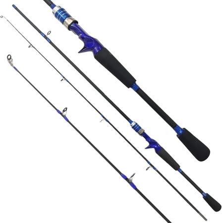 Imagem de Kit Pesca Carretilha 19 Rolamentos Vara 1,50mts E Isca