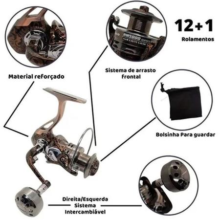 Kit Pesca de Rio Molinete Drag7kg e Vara Piau Lambari Traira