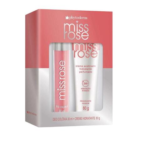 Imagem de Kit Phytoderm Miss Rose Deo Colônia Mini + Creme Hidratante