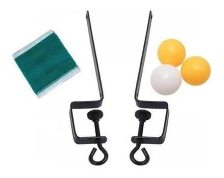 Imagem de Kit Ping Pong 2 Raquetes 3 Bolas e Rede