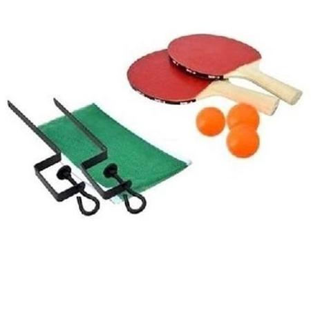 Imagem de Kit Ping Pong 2 Raquetes 3 Bolas Suporte E Rede 0803