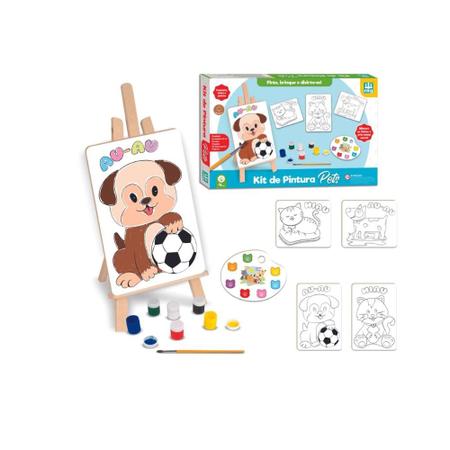 Kit de Pintura Para Educação Infantil Brinquedo Animais Pets