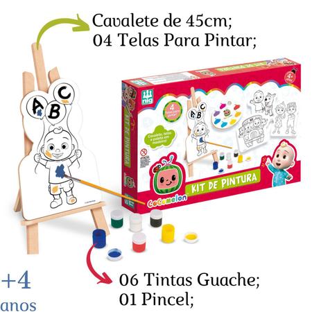 Brinquedo Educativo Pintura Pets Cavalete Tintas Telas Jogo Infantil  Coordenação Motora Criatividade - Nig 0441 - Nig Brinquedos - Brinquedos  Educativos - Magazine Luiza