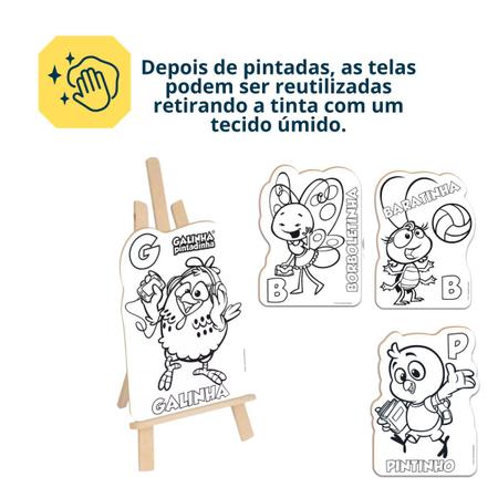 Brinquedo Educativo Pintura Pets Cavalete Tintas Telas Jogo Infantil  Coordenação Motora Criatividade - Nig 0441 - Nig Brinquedos - Brinquedos  Educativos - Magazine Luiza