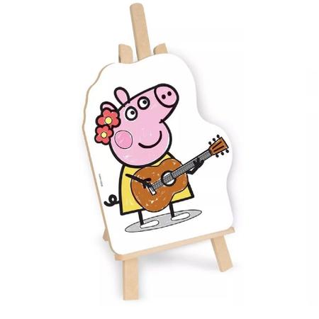 Kit Pintura Peppa Pig Cavalete Telas Paleta Madeira MDf 0525 - Nig - NIG  Brinquedos - Kit de Pintura Infantil - Magazine Luiza