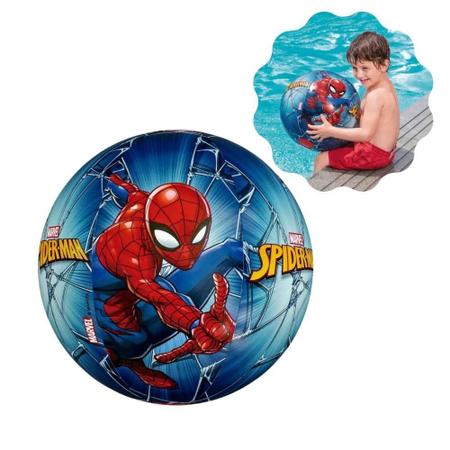Imagem de Kit Piscina Infantil 1000 L + Boia de Braco e Uma Bola do Homem Aranha