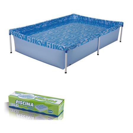 Imagem de Kit Piscina Infantil 1000 Litros Estruturada + Capa - Mor