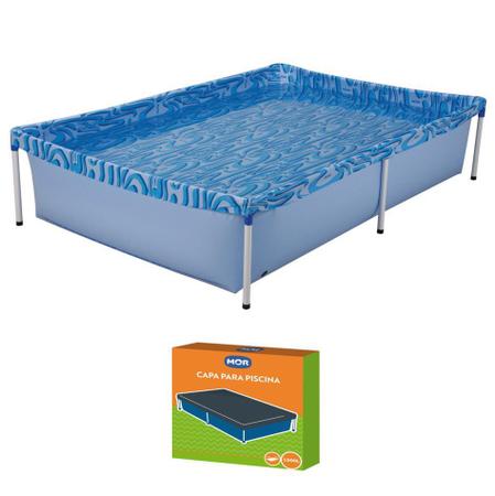 Imagem de Kit Piscina Infantil 1000 Litros Estruturada + Capa - Mor