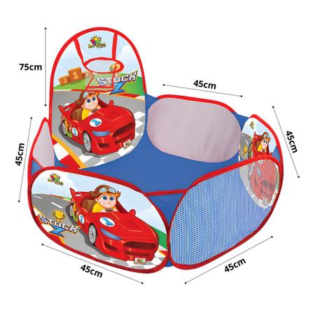 Imagem de Kit Piscina Infantil De Bolinhas Chiqueirinho Com Cesta Cercadinho Bebê Piscininha + 20 Bolinhas