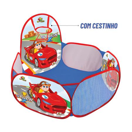 Imagem de Kit Piscina Infantil De Bolinhas Chiqueirinho Com Cesta Cercadinho Bebê Piscininha + 20 Bolinhas