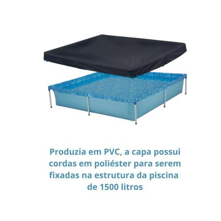 Imagem de Kit Piscina Infantil Grande Estrutural 1500 Litros + Capa de Proteção Impermeável