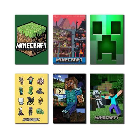 Placa Decorativa - Minecraft - Combate - Presentes de Jogos Colecionáveis