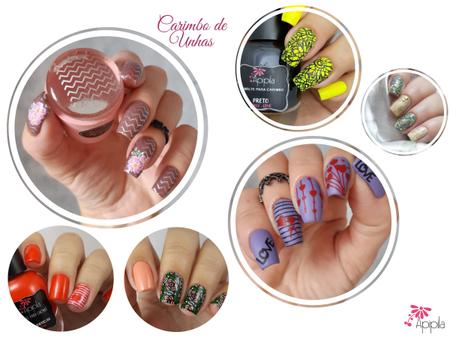 Imagem de Kit  Placas Esmalte E Carimbos Para Decoração de  Unhas Especial Rendas