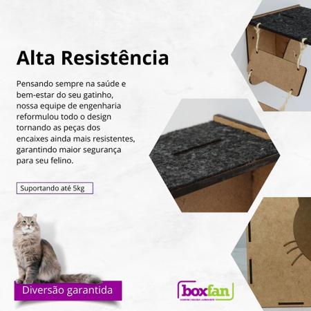 Imagem de Kit Playground para Gatos 11 Peças Nichos Degraus Prateleiras em Mdf