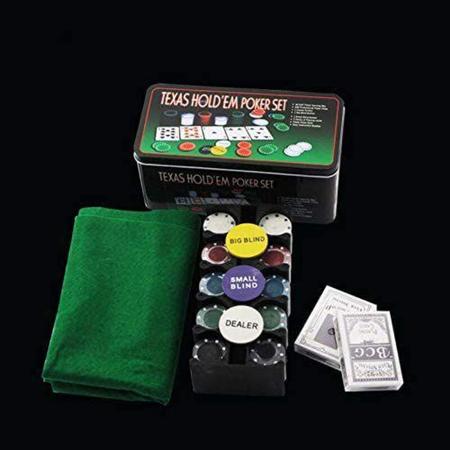 Jogo De Lata Poker Texas Hold'em Poker Set