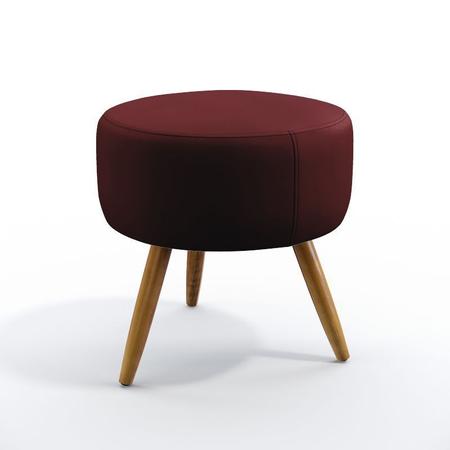 Imagem de Kit Poltrona Namoradeira e 2 Poltronas Decorativas Vega Com Rodapé E Botões Capitonê Puff Solar Suede Bordô Aradecor