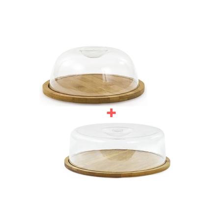 Kit porta bolo com tampa e porta queijo com tampa ecokitchen Imagem de Kit porta bolo com tampa e porta queijo com tampa ecokitchen