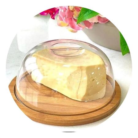 Imagem de Kit porta bolo com tampa e porta queijo com tampa ecokitchen