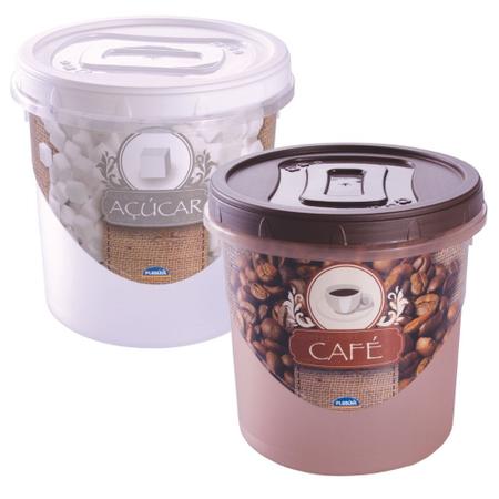 Kit Porta Mantimento Café + Açúcar 1,75L - Stars Produtos de Limpeza -  Cuiabá e Várzea Grande