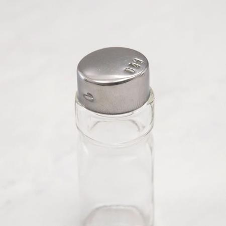 Imagem de Kit porta condimentos saleiro e pimenteiro com suporte inox