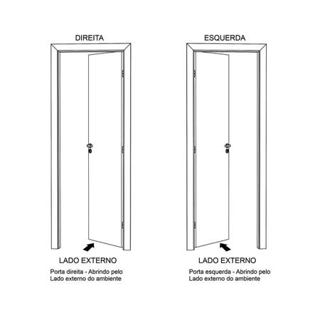 Imagem de Kit Porta de Madeira 210x60cm Batente Ultra 11cm Rocca Premium Famossul