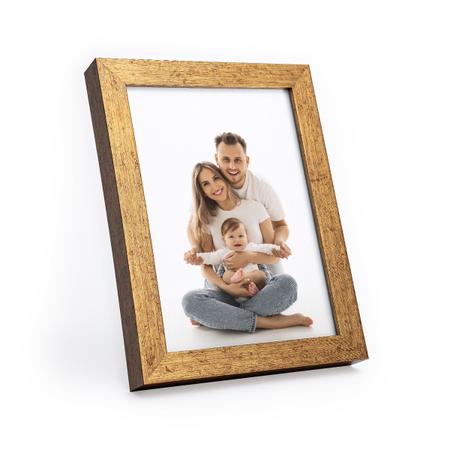 Imagem de Kit Porta Retrato 15x21 C/ Vidro Fotografia Decorações De Mesa e Parede Moldura Para Casa Fotos Família Namorados