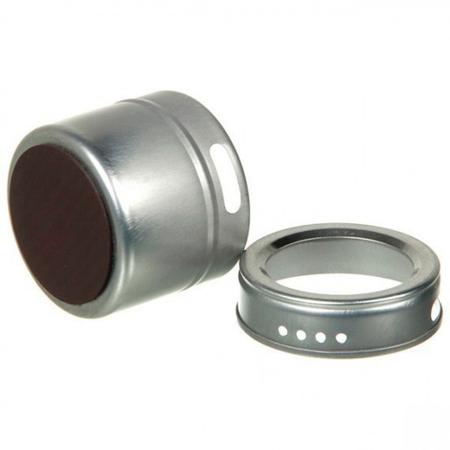 Imagem de Kit Porta Temperos E Condimentos Em Aço Inox Magnetico Metalizado Para Cozinha (Ixb0109)