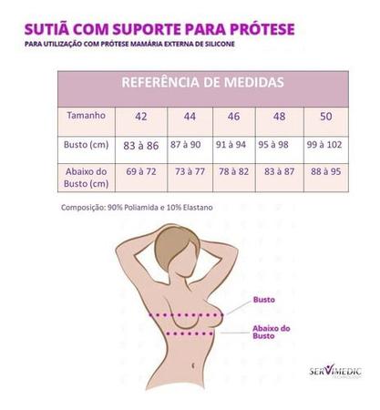 Kit Pós Mastectomia Prótese + Sutiã + Fita T Invertido + Faixa de