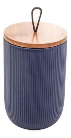 Kit Potiche Decorativo De Cerâmica Com Tampa De Bambu F7156 - Lyor Imagem de Kit Potiche Decorativo De Cerâmica Com Tampa De Bambu F7156