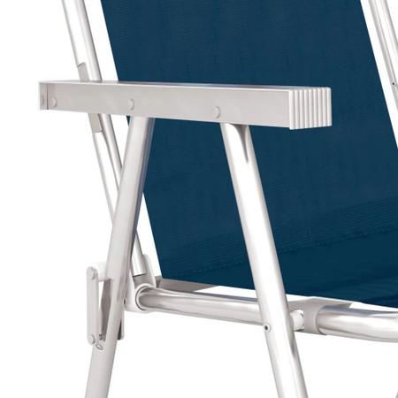 Imagem de Kit Praia Guarda Sol 1,60 M Bagum + Base Preta 18 L + Cadeira Sannet Aluminio