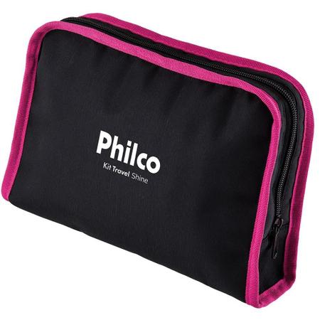 Imagem de Kit Prancha + Secador Philco Travel Shine, Rosa - Bivolt