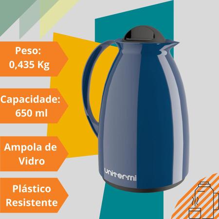 Imagem de Kit Prático Para Café Garrafa Térmica + Açucareiro 350 ML + Suporte Porta Filtro 102/103 Unitermi