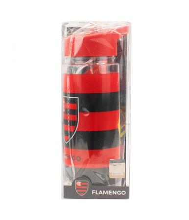 Imagem de Kit Presente Flamengo Garrafa De Bico 450ml + Mochila Saco