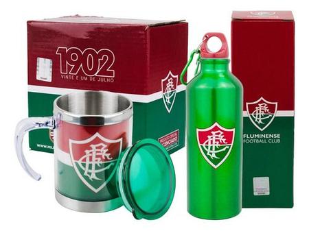 Imagem de Kit Presente Fluminense Caneca Termica+ Garrafa Inox Oficial