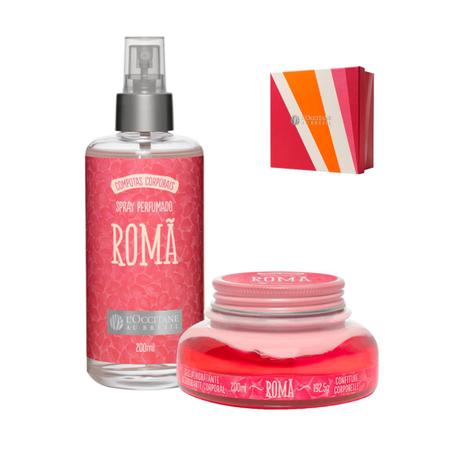 Imagem de Kit Presente para mulher Perfume Romã Loccitane Au Brésil Corpo Geleia Hidratante Corporal