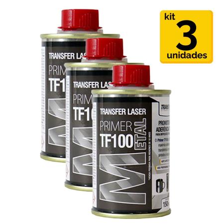 Imagem de KIT Primer Promotor de Aderência para Metal TF100 150ML - 3 unidades