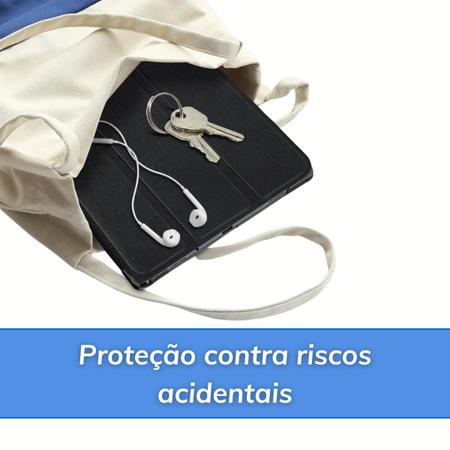 Imagem de Kit Proteção Capa Smart Case P/ Tablet Galaxy Tab A9 tela 8.7 + Película